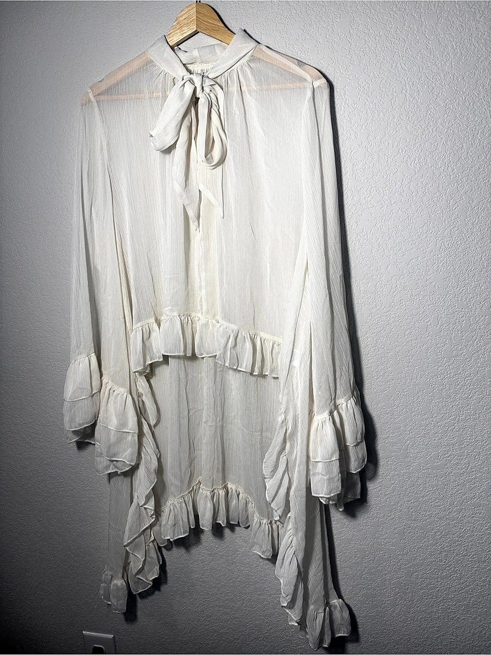 White Ruffle Tunic Like New Romantic Victorian whimsical